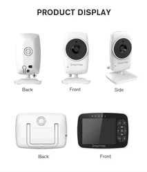 New Style 2.4ghz FHSS 3.5 Inch White Camera for Baby, Pet, Nanny with Night Vision Infant Monitor for Security