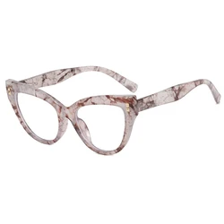 Oversized Eyeglass Frames Fashion Anti-Blue Light Computer Glasses Women Prescription Optical Frame Myopia Cat Eye Sunglasses