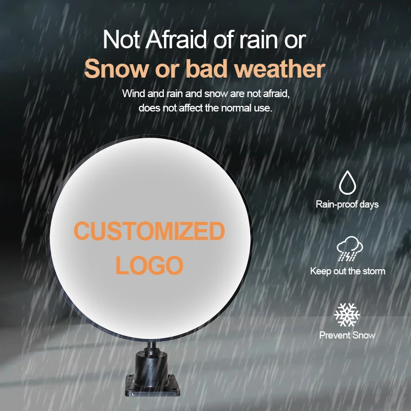 360 Degree Rotating LED Backlight Rotating Light Box Custom PVC Outdoor Advertising Sign with Aluminum Frame