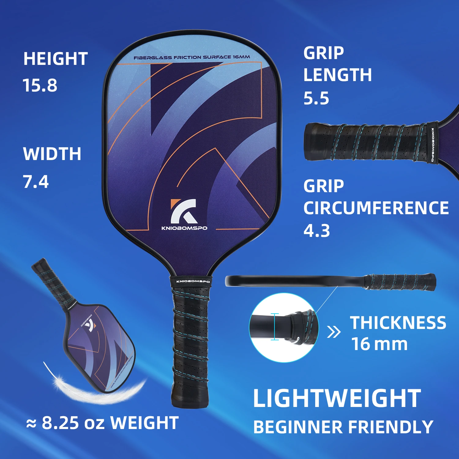 2023 Innovative Pattern Frosted Surface Carbon Fiber Pickleball Rackets Suitable For Adults and Children 2 Rackets 4 Balls Set