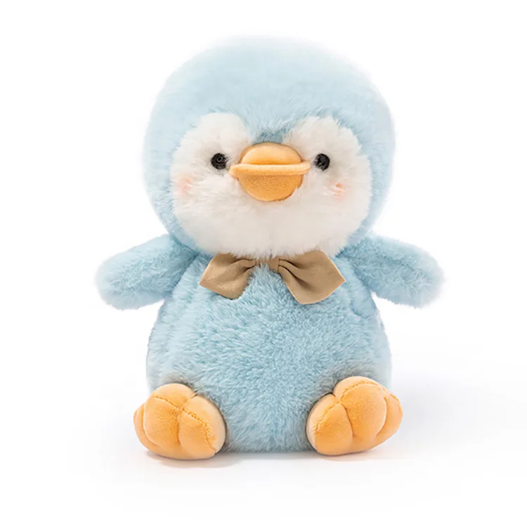 wholesale light blue furry cute 20cm plushies Penguin stuffed plush toy