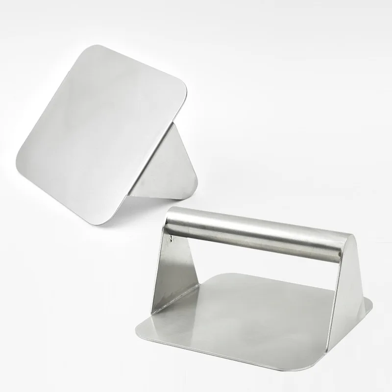 manual square hamburger burger meat hand press machine smash commercial stainless steel cast iron presse burger press grill