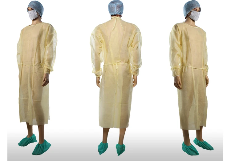 Disposable blue isolation clothes custom breathable disposable surgical gowns