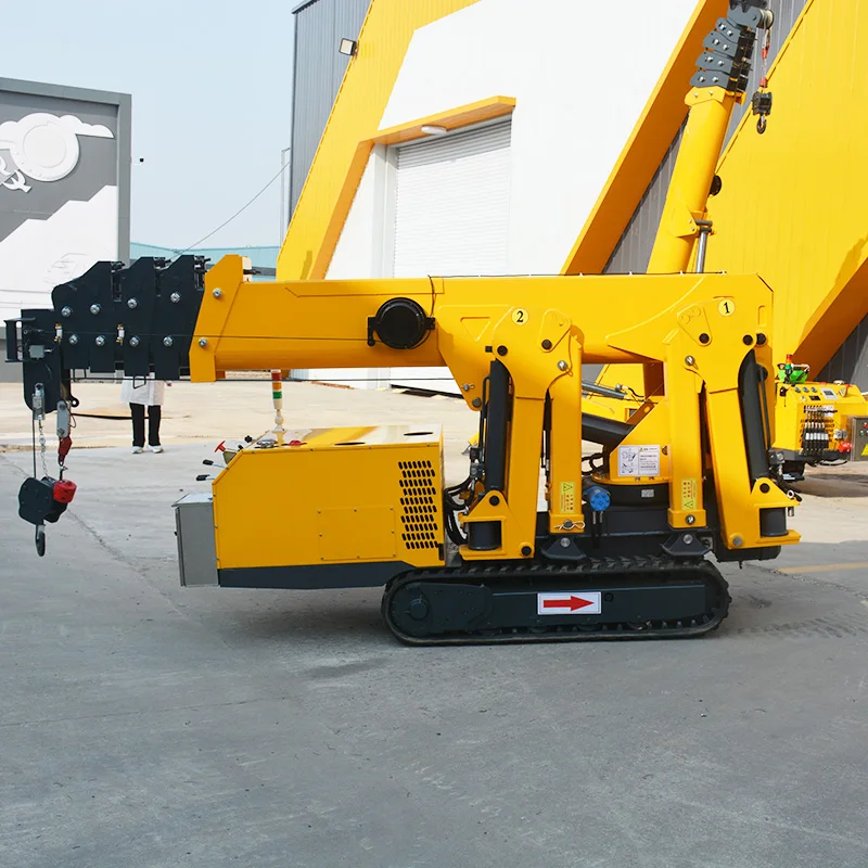 Mobile Micro Crawler Crane 5 Ton Telescopic Boom Small Hydraulic Diesel Engine Mini Spider Crane Cheap Price