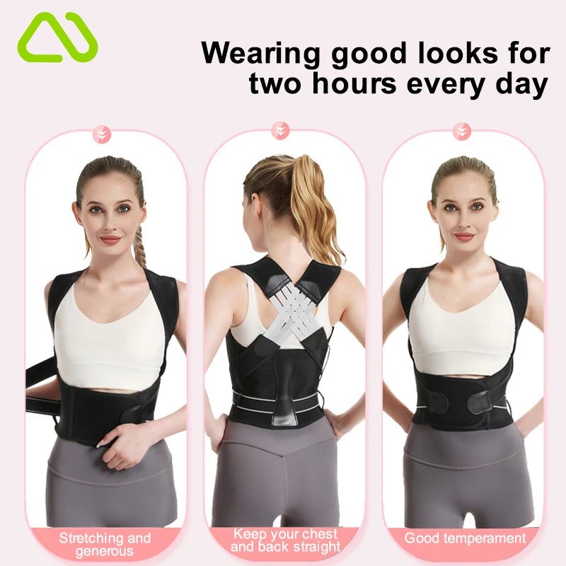 Manufacturer Wholesale Adjustable Lumbar Back Brace Support Shoulder Corrector Posture Corrector