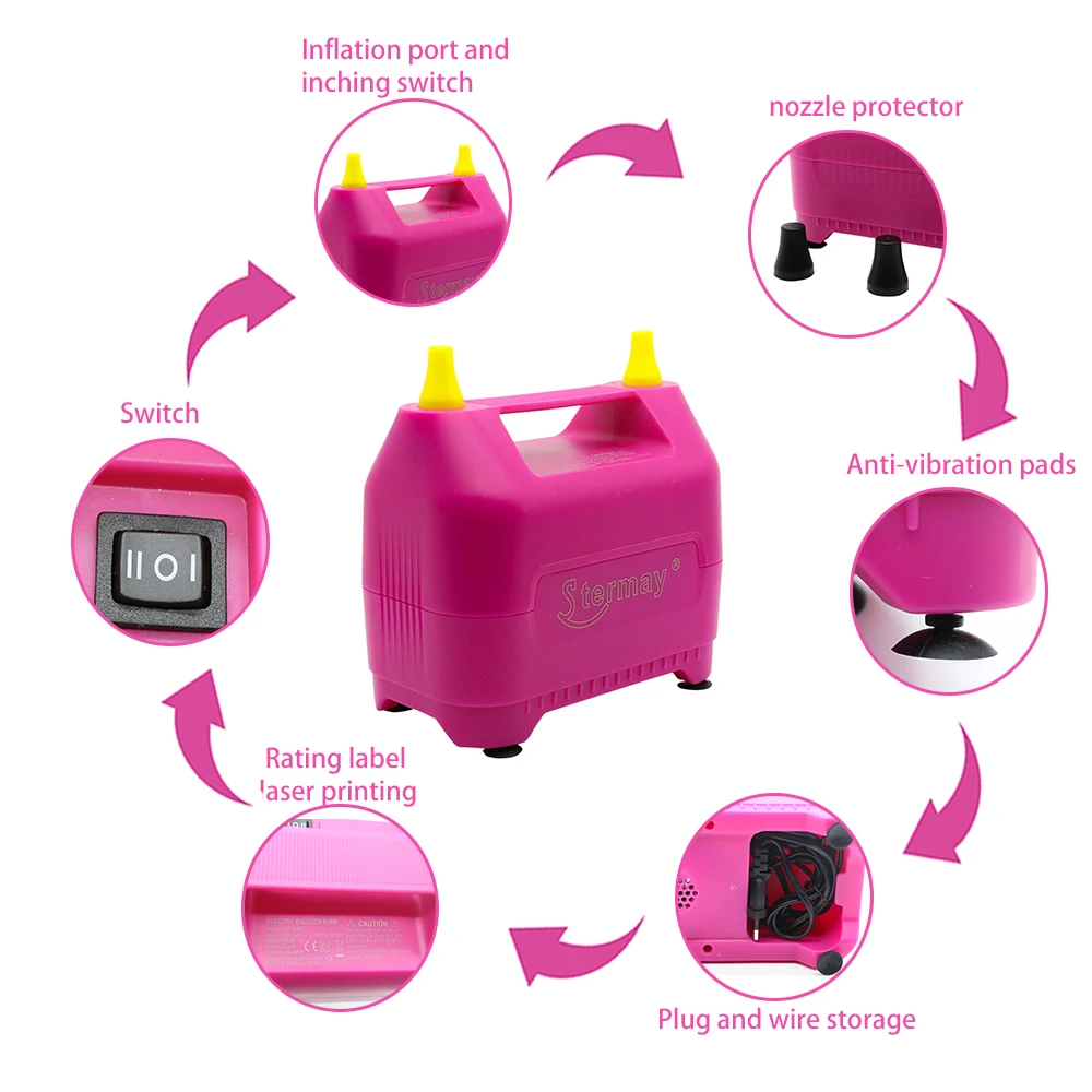 Party Accessories Balloons Inflator Professional Balloon Pump Us Outlet Electric Balloon Inflator air Pump