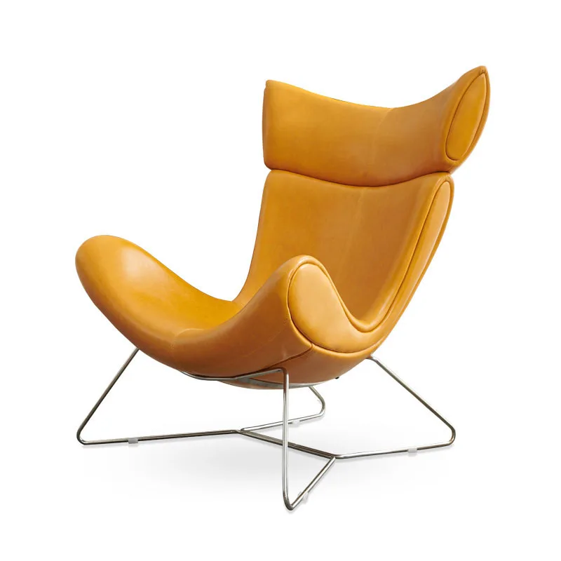 Поворотное кресло с высокой спинкой, шезлонг, домашняя мебель, стулья для гостиной, дизайнерские роскошные современные из синтетической кожи