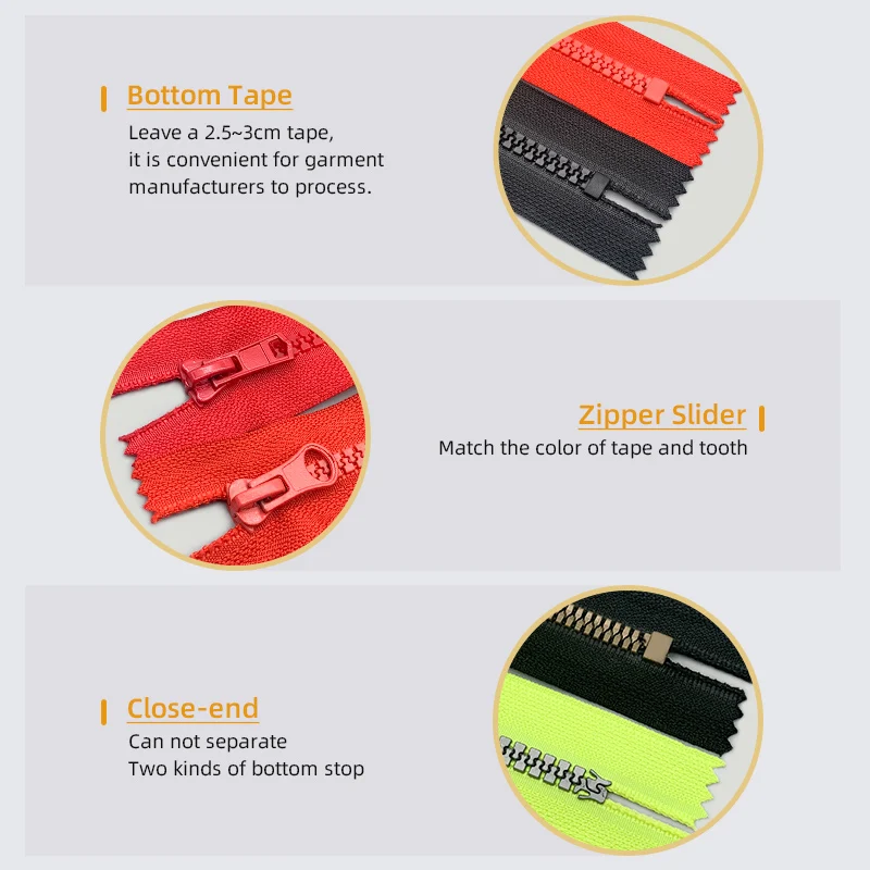 Customized #5 Close End Luggage Unique Derlin Zippers