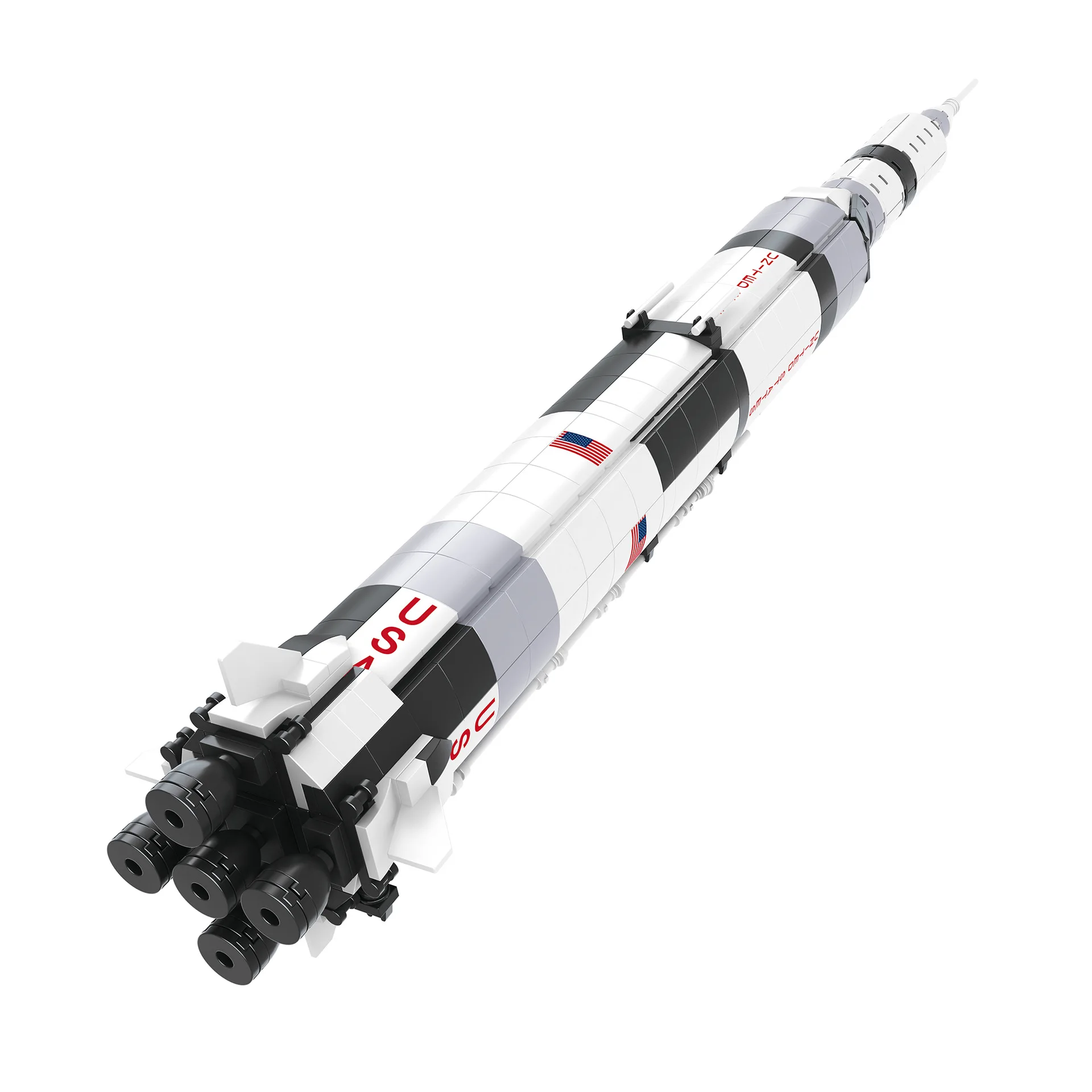 33002 космический посадочный модуль Apollo Saturn V модельный блок кирпич ракетоносец сборочные строительные блоки Детская игрушка 603 шт. пластик