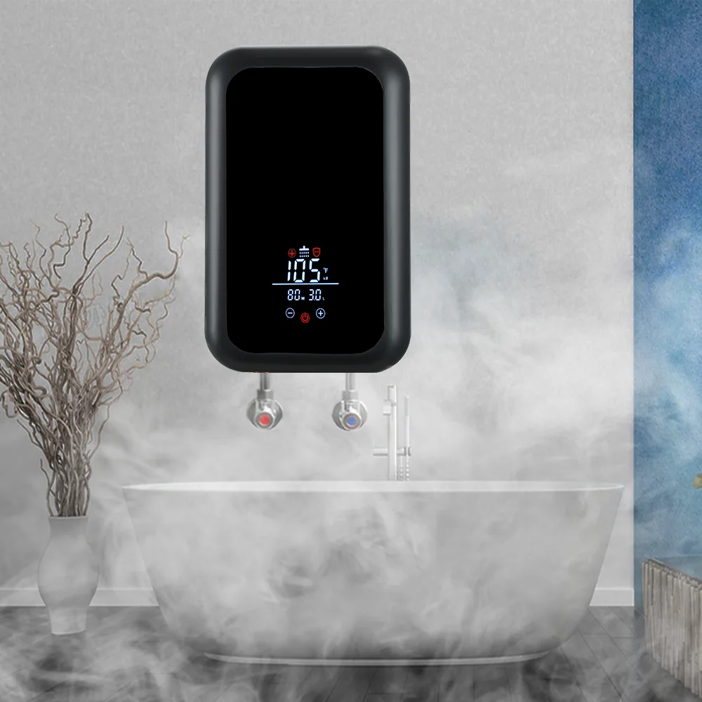 7500W ELCB CE CB OEM Portable Electric Instant Shower Hot Water Geyser Tankless Bath Heater for bathroom