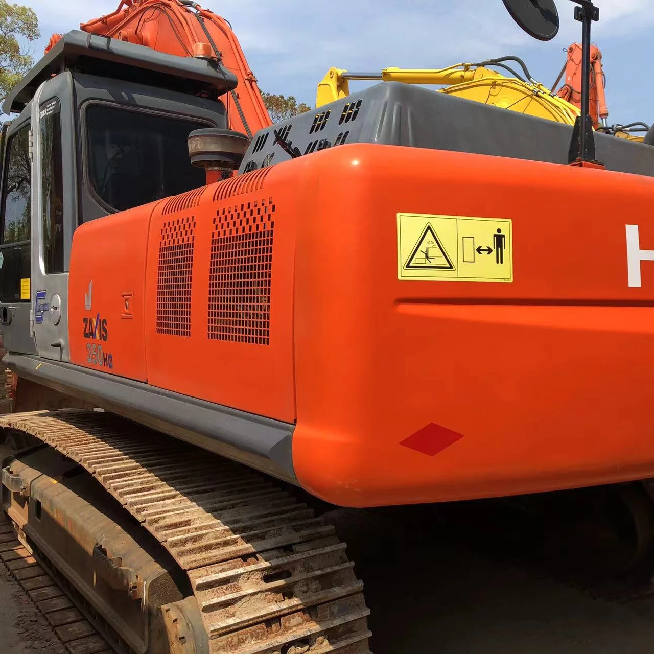 hitachi 350-3g used excavator second hand digger machinery made in japan 100% red motor of yanmar