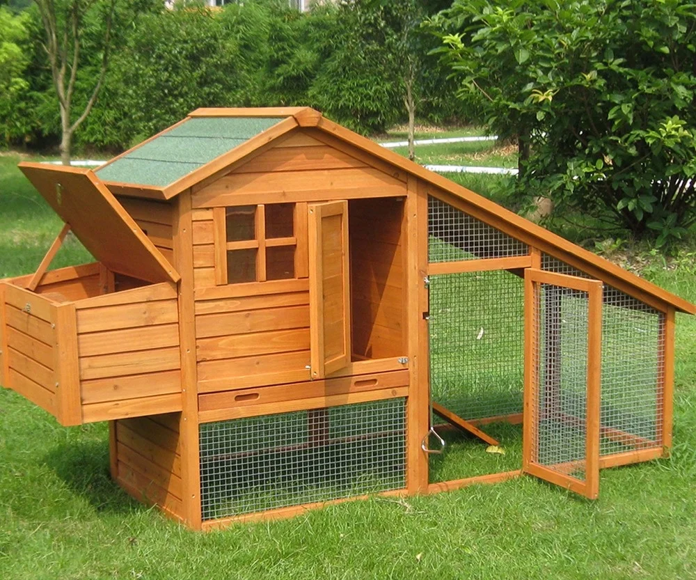 Fir Wooden trapezoid run for chicken coop direct