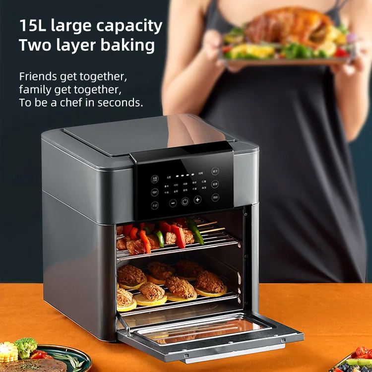 12L 1700W домашней выпечки Многофункциональный аэрофритюрница для приготовления блюд без печь электрическая мощность фритюрницы курица пиццы мини-духовка