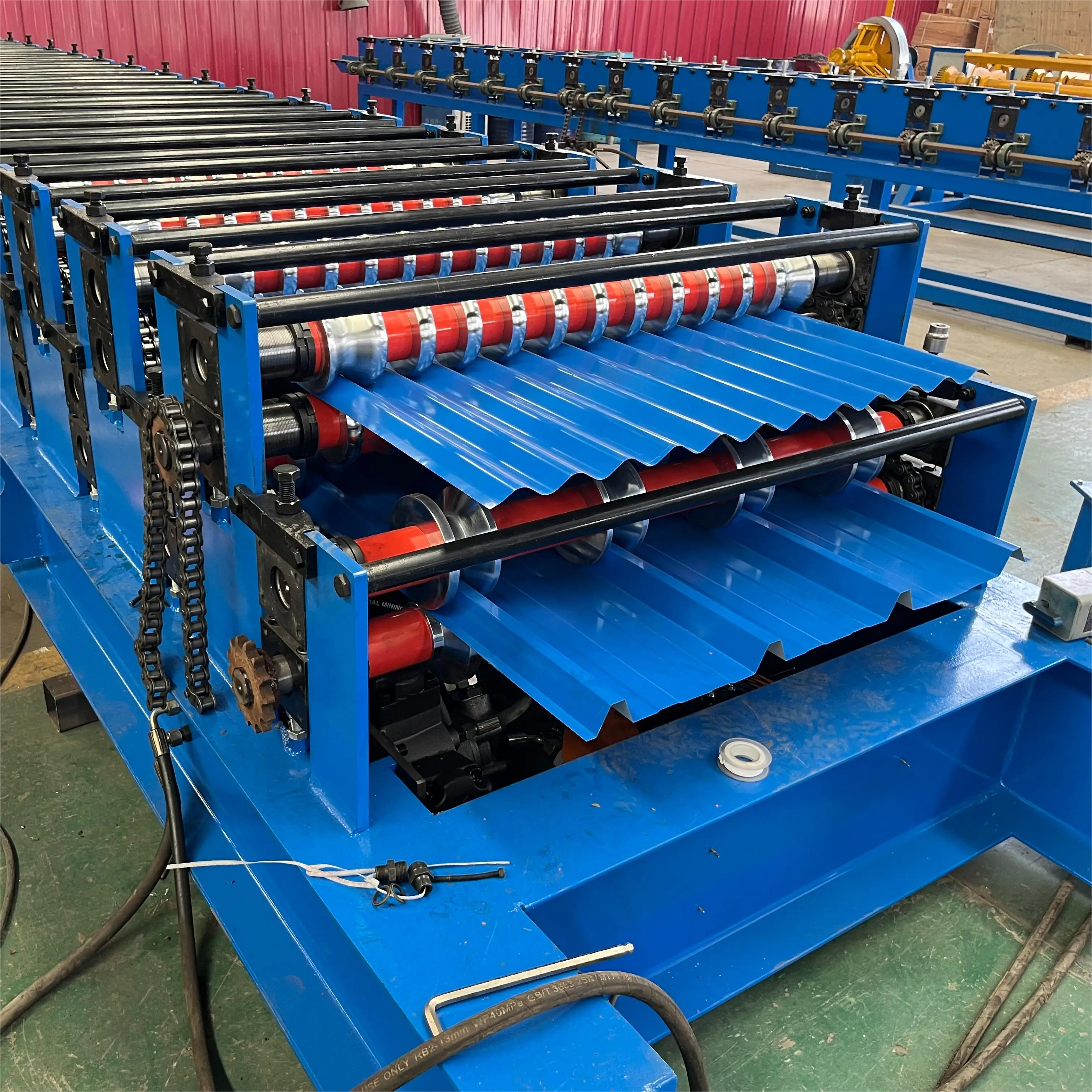 high quality H300/350 wave/trapezoidal/glazed shaped hydraulic tile press machine for roofing