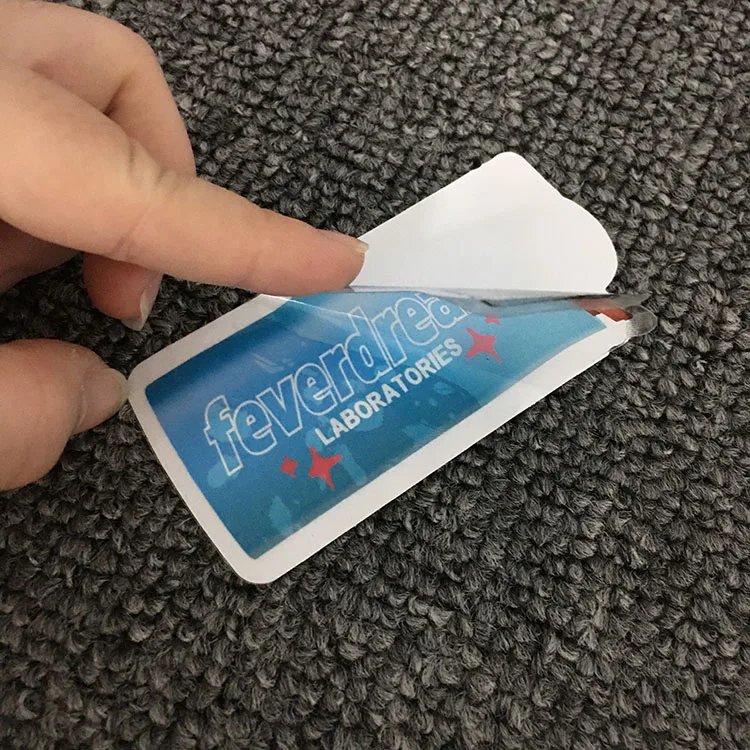Logo sticker custom printing factory wholesale custom design waterproof plastic self-adhesive rectangular sticker