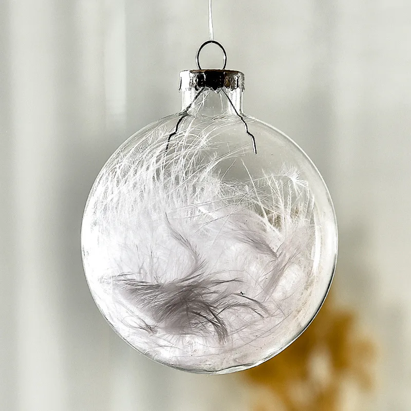Longstar Highly Transparent Glass Ball Wholesale Private label Ball Shape Customize Clear Christmas Ball Bauble