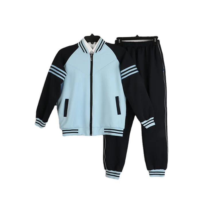 Hot selling  Spring autumn Primary High school uniform sports wear  cotton Tracksuit  for Students