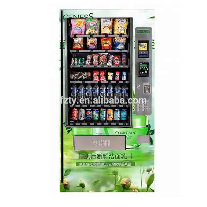 Electronics vending machine for coke cookie with refrigerator