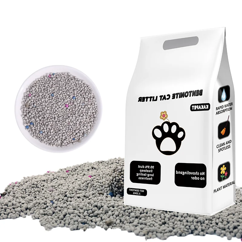 Поставщик Oem, экспорт, легко Очищаемый натриевый песок, без пыли, премиум-класса, бентонитовый наполнитель для кошачьего туалета