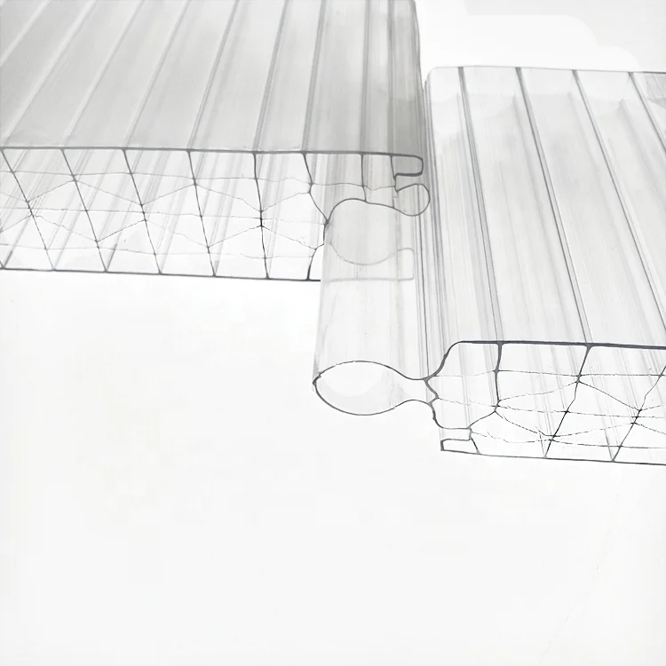 High Strength Multi Wall 20mm 40mm Clear X Structure Polycarbonate Hollow Sheet Price for Facade Curtain Wall