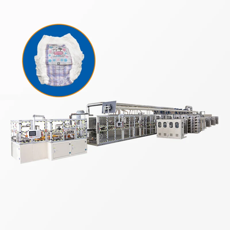 Factory price baby pull diaper production line economic sanitary napkin pads making machine