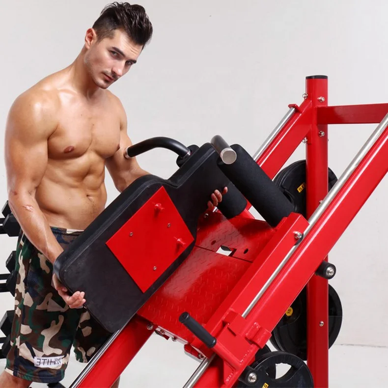 Dual-purpose Commercial  Machine Inverted Pedal Trainer 45 Degree Hack  Oblique Squat Machine Fitness Equipment