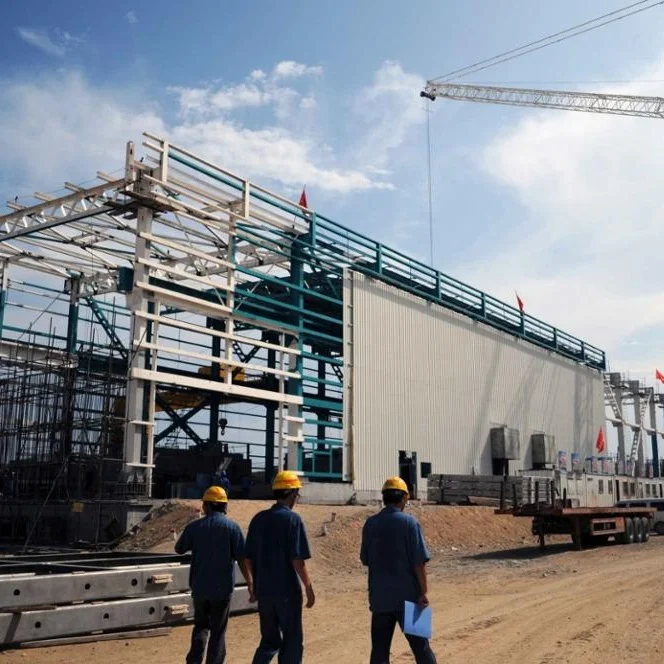 Light Steel Structure China Prefabricated Warehouse Project in Thailand Shop 3D Model Design