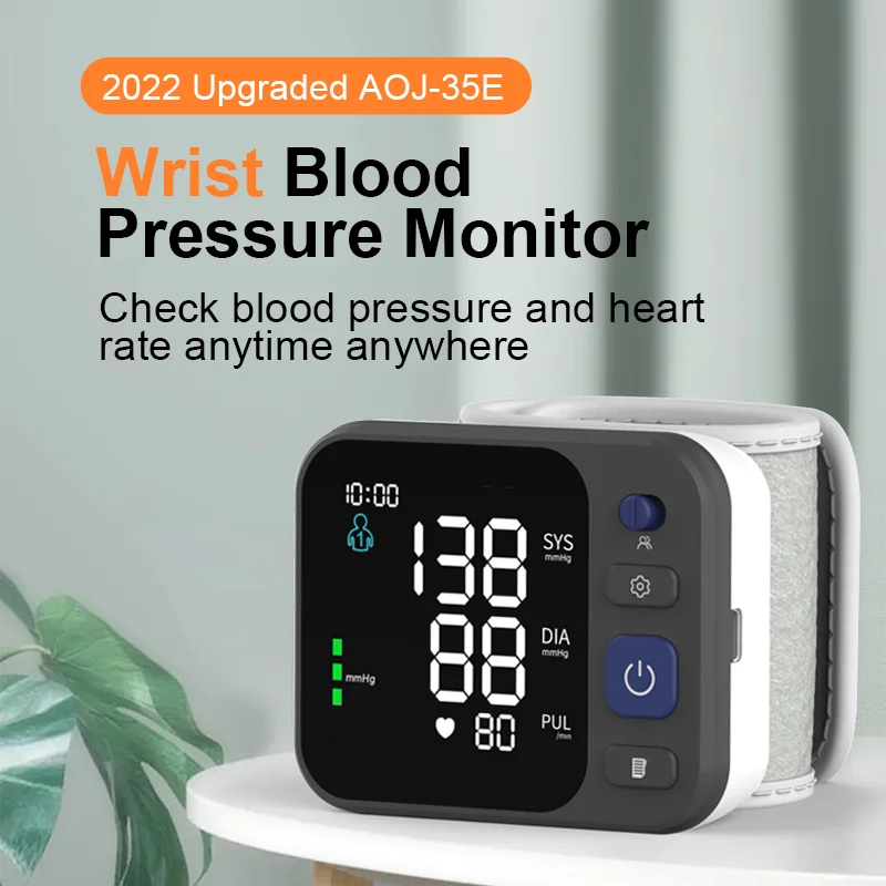 Newest Automatic Blood Pressure Machine Sphygmomanometer Digital Tensiometer Electronic Wrist Bp Monitor Blood Pressure Monitors