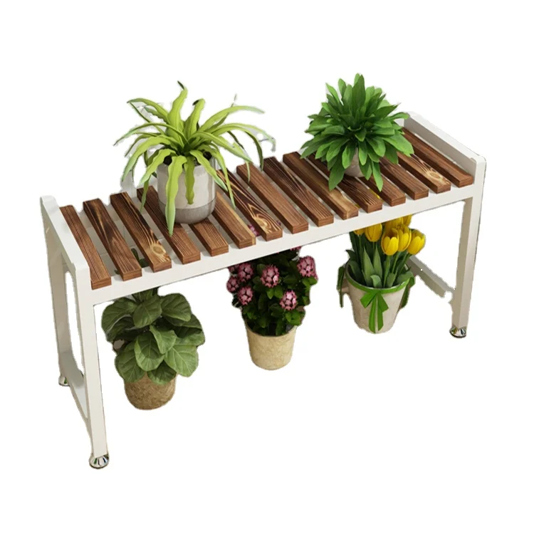 Cheap Wholesale Iron Modern Minimalist Wooden New Design Flower Plant Stand