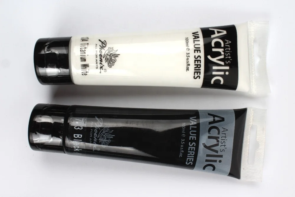 Waterproof 52 Vibrant Colors Rich Pigments Non Fading Acrylic Paint Set For Artist Canvas Painting