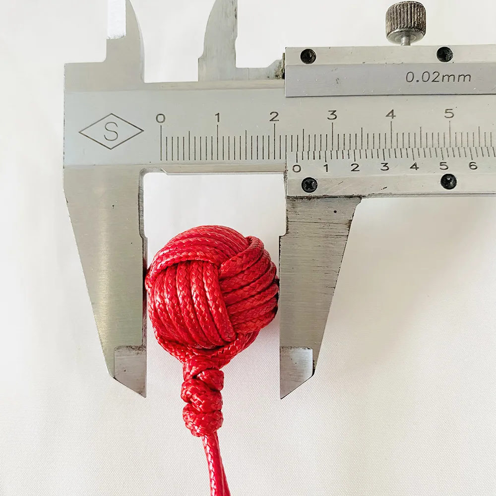 Retro Monkey Fist Knot Keychain Bag Pendant DIY Hand-woven Key Ball Pendant DIY Car Key Accessories