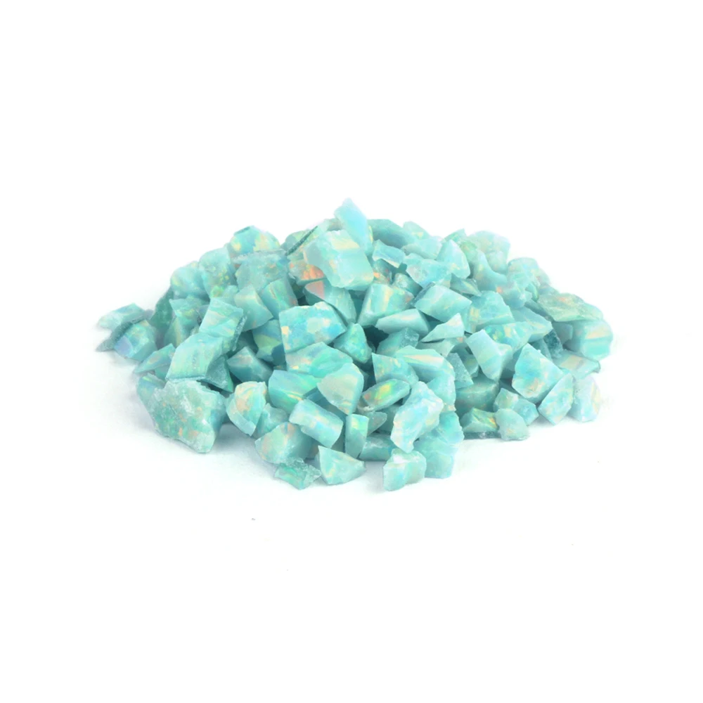 (MOQ 5 g each size each color) 2mm-3mm Different Colors Lab Created Crushed Opal, 92 colors Synthetic Opal Chips