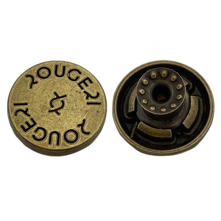 USA standards design denim custom blank logo jeans metal buttons for garment