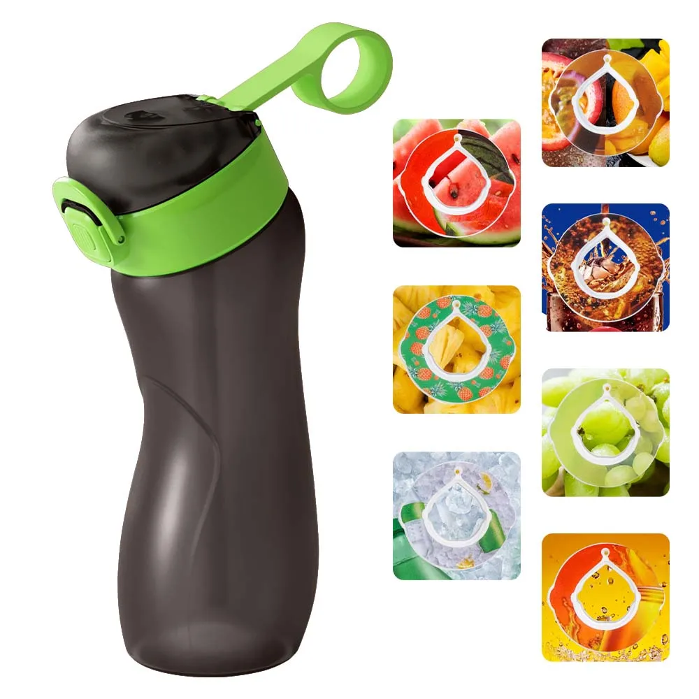 550ml Tritan Leak-proof Sports Scented Flavored Water Bottle with Flavor Pods BPA free