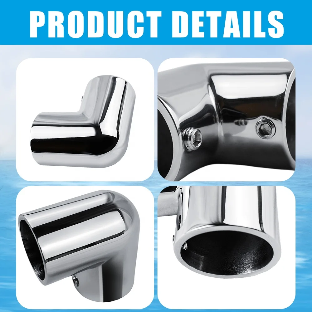 High Quality 316 Stainless Steel 90 Degree Boat Marine Stanchion Elbow for Boat