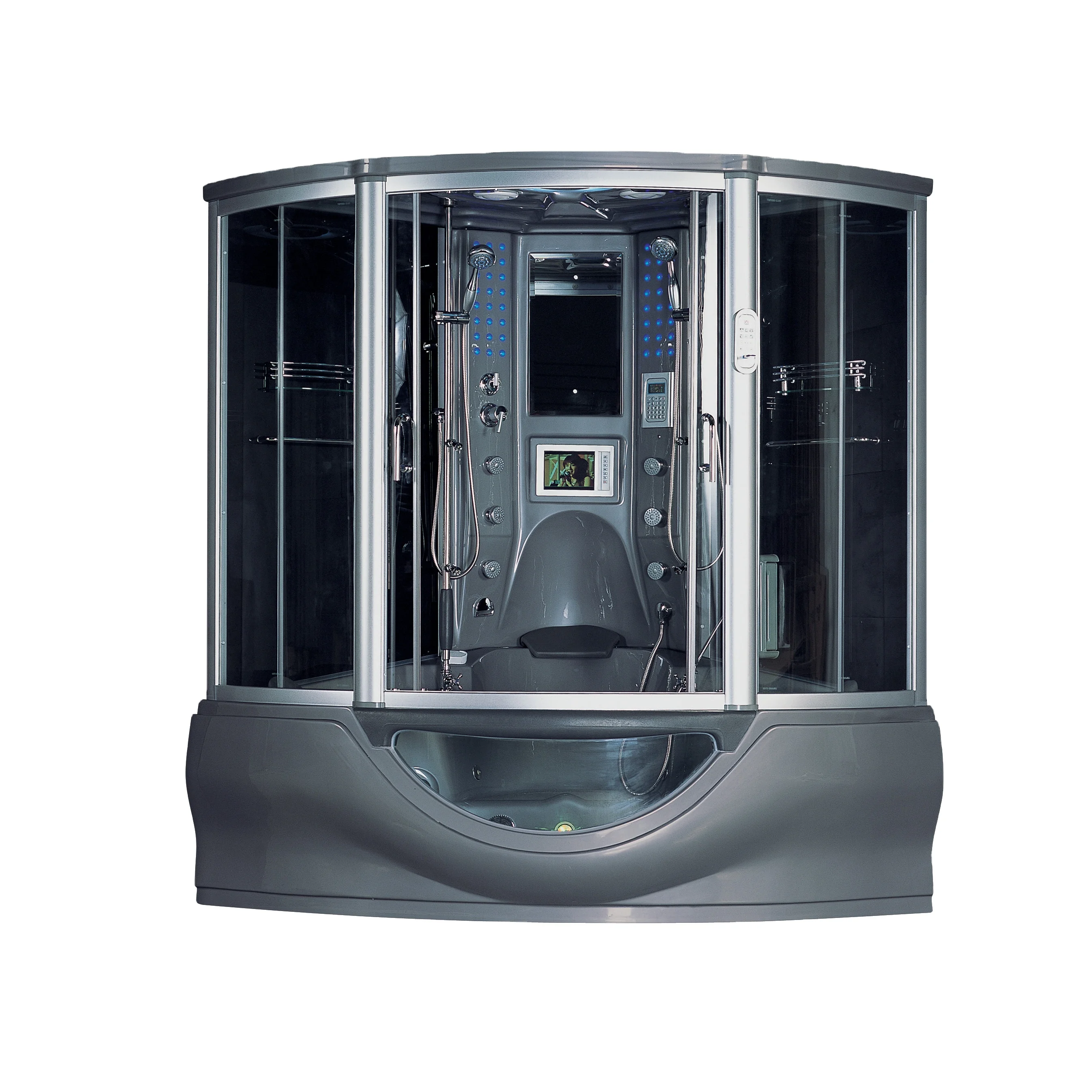 Multi-functional Large Discount Luxury Steam Sauna Room Shower Cabin Bathtub With 6 mm Tempered Glass