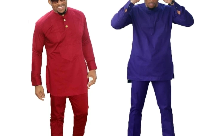 H & D Wholesale Cheap Quality African Clothing Patterns Khaki Pant Shirt Design For Men