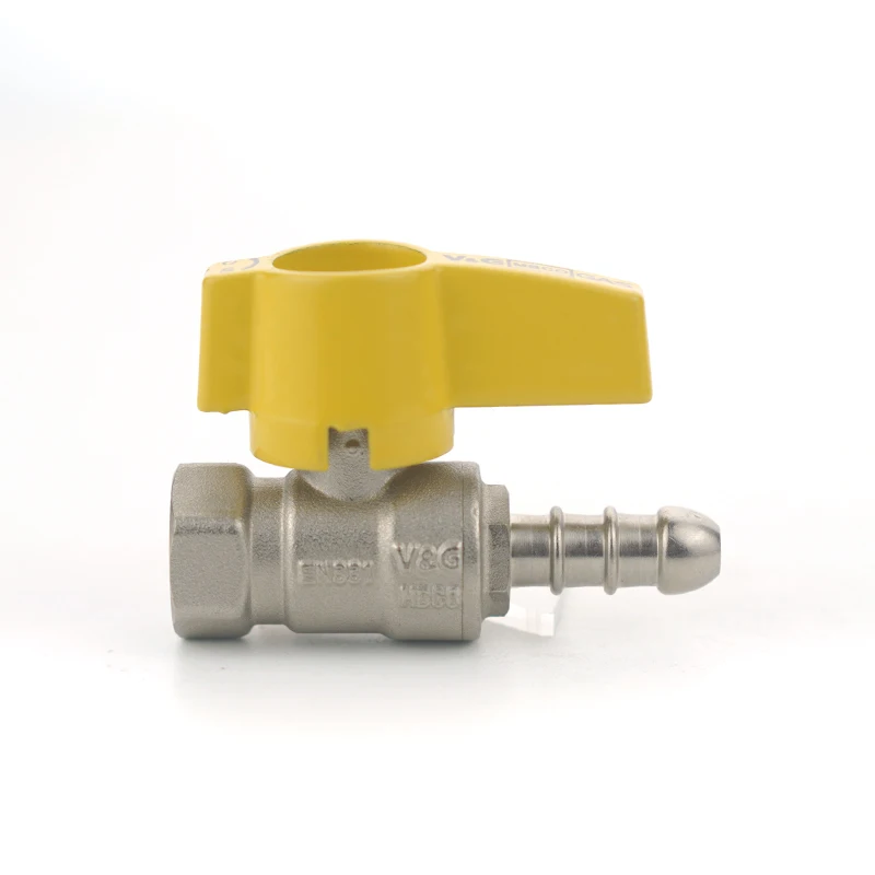 Ручной газовый латунный шаровой кран с соской pn 25 с внутренней резьбой 1/4 1/2 дюйма