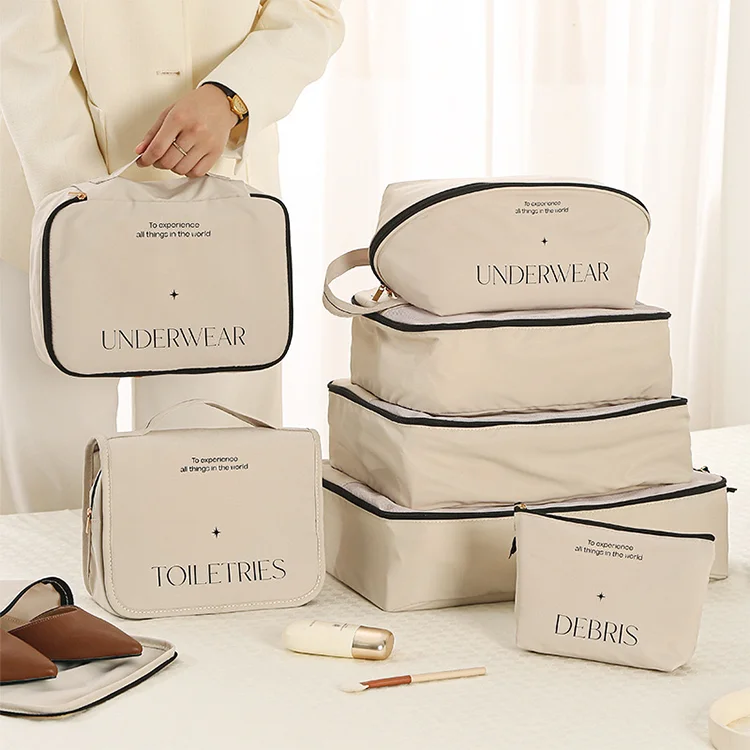 Настраиваемый логотип восьмиместная профессиональная дорожная сумка для хранения большой вместимости одежды обуви косметики многоразового использования