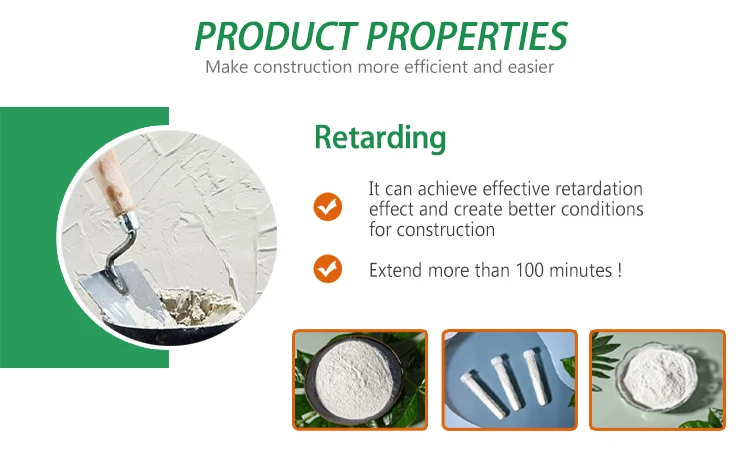 Extend Setting Time Low Dosage 25kg Good Quality & Price China HPMC, VAE RDP, Gypsum Retarder for Gypsum Plaster, Gypsum Board