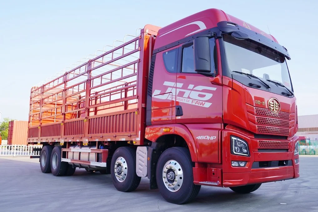 Used Cargo Truck China Brand Faw JH6 8x4 Heavy Lorry Truck Diesel Engine Euro V 460 HP Origin
