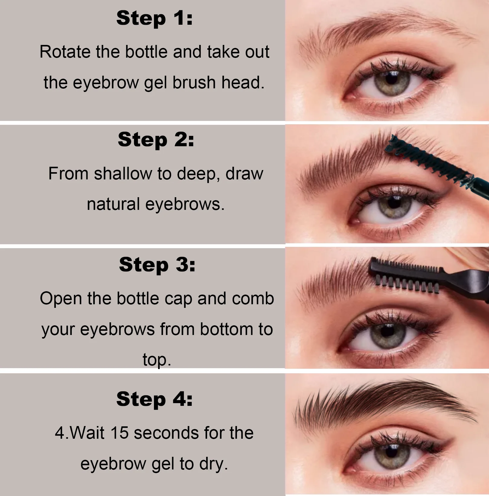 Natural Private Label Eyebrow Gel Cruelty Free Brow Styling Gel Set Eyebrow Enhancer Mascara Waterproof Brow Enhancer Gel