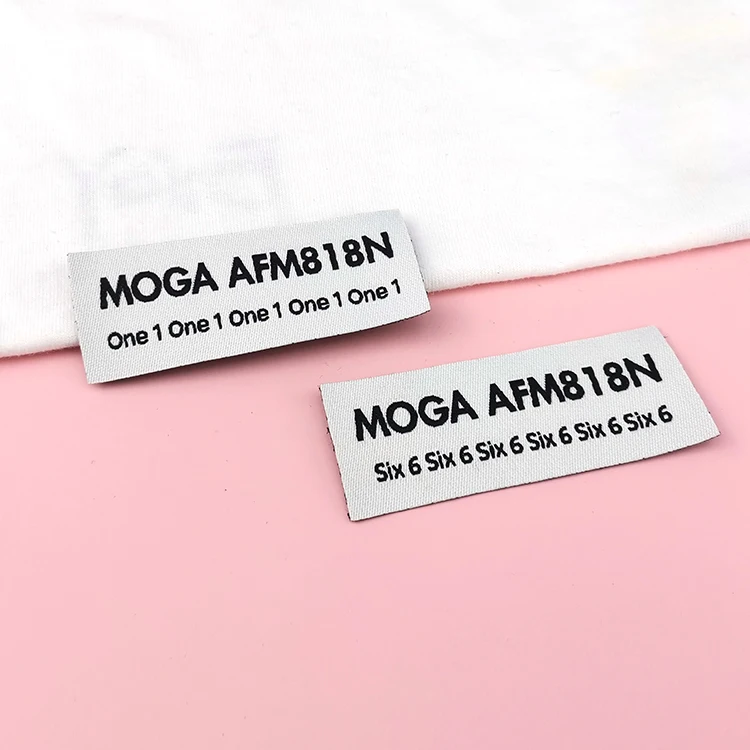 Designer Woven Labels Jeans Custom High Density Fashion for  Bags Clothing Shoes Customized Technics Logo Item Fold Color Eco