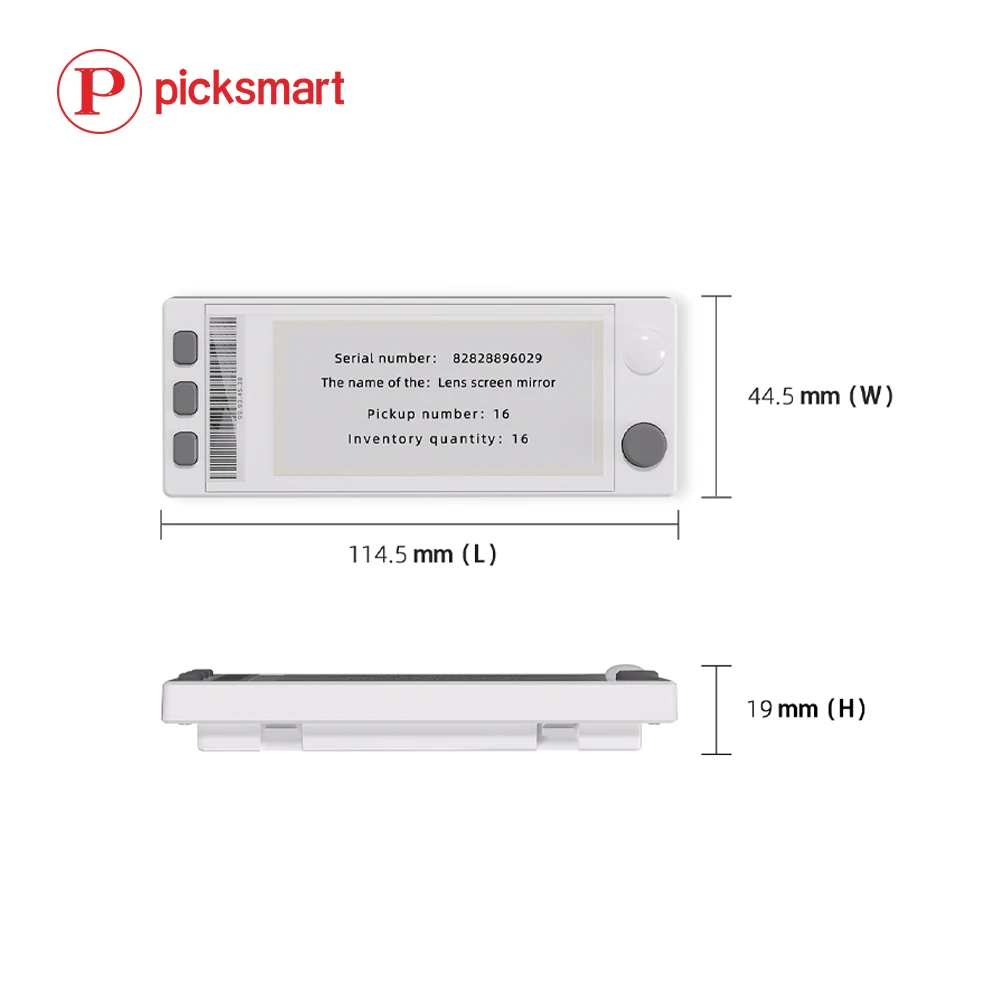 Warehouse ESL 2.9 Wireless Pick To Light System With Touch Button Racking Display Eink Electronic Shelf Label