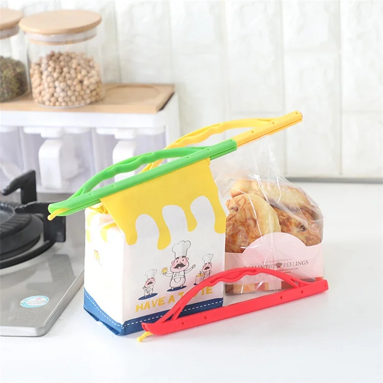 Creative Updated Various Color Custom Elegant Plastic Bread Snack Sealing Stick dispenser bag clips