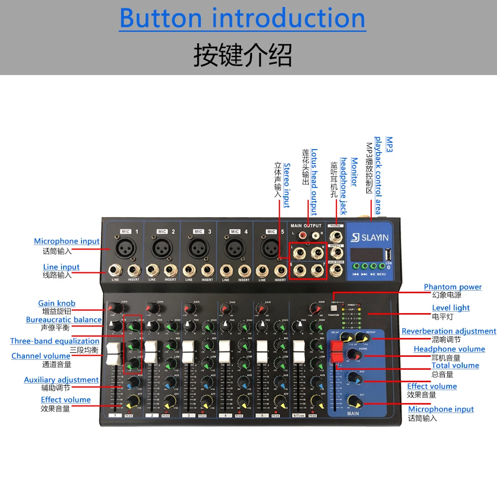 manufacturer New Techonology and good quality  digatal audio mixer  recording  mixer audio ahsly