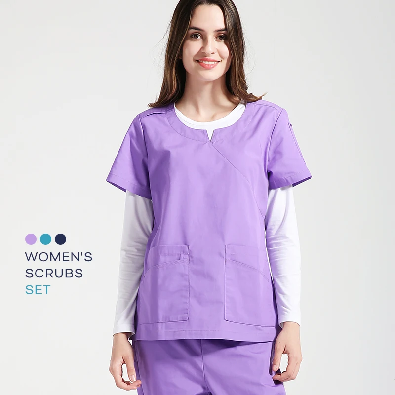 Cyalaa China Wholsale High Quality Scrubs Uniforms Scrubs Uniforms    Short  Sleeves Hospital Uniforms Sets
