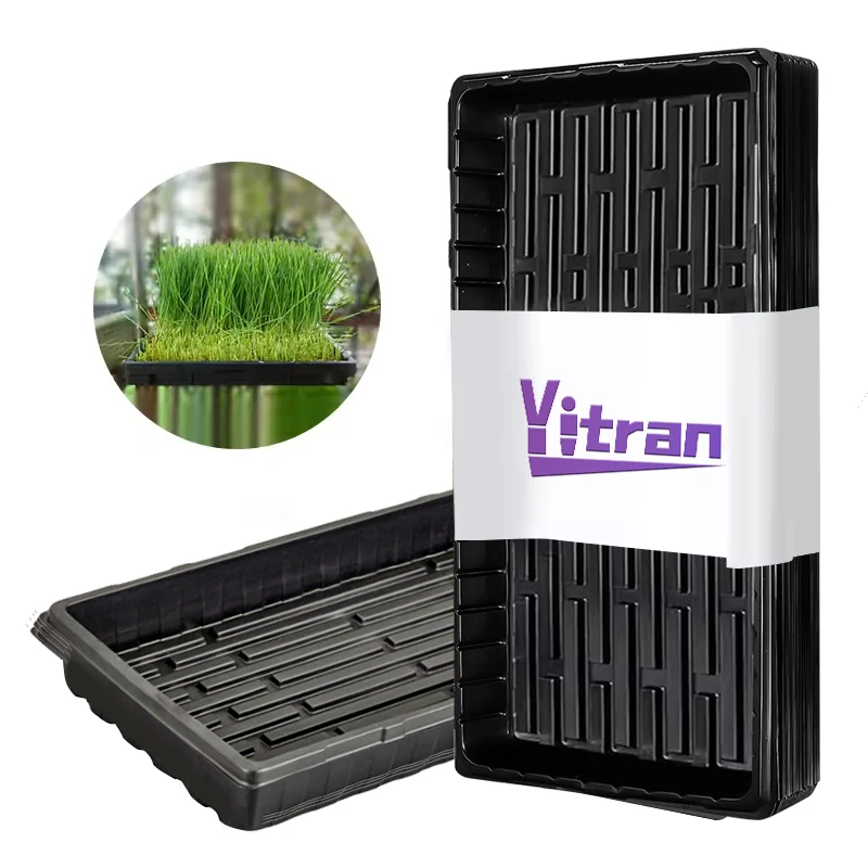 Custom Logo Seed Tray Microgreen Nursery Plant Trays 1020 Flat Hydroponic Trays For Microgreen