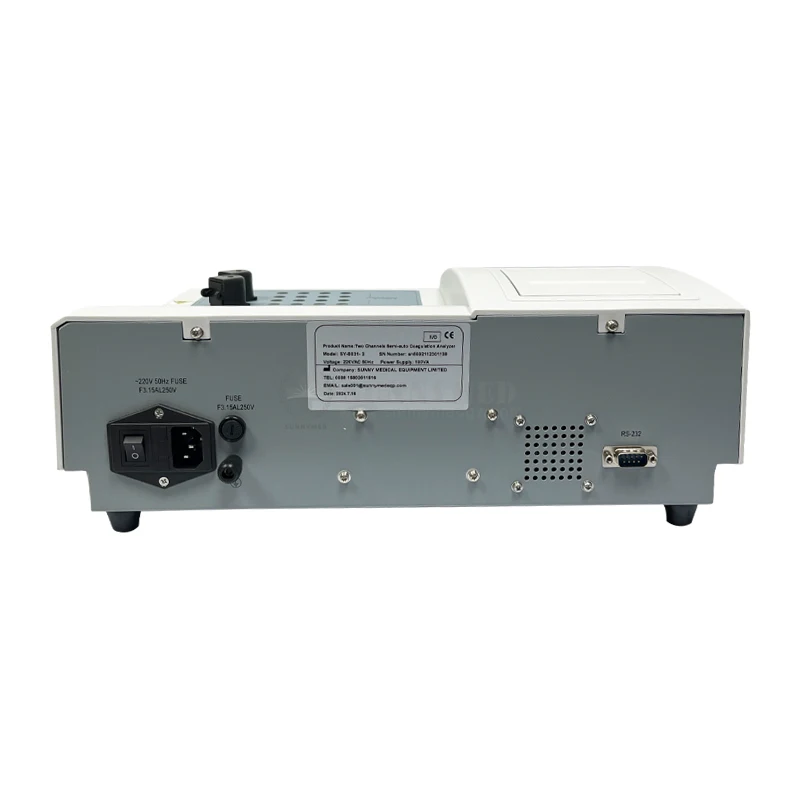 SY-B031-2 Clinical Analysis Instrument Blood Test Machine Hospital 2 Channel Coagulation Analyzer