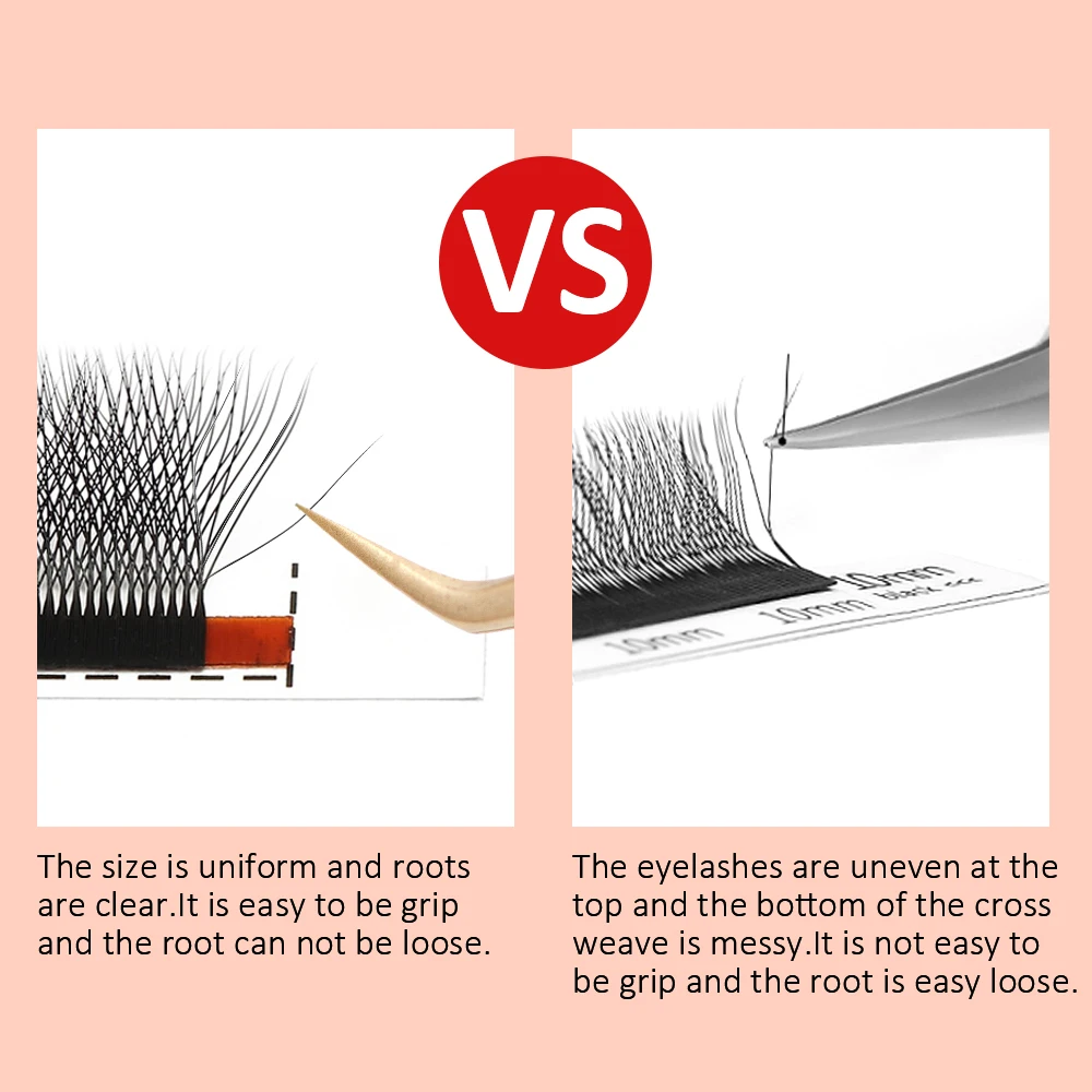 Professional Private Label Easy Fan Volume Fans 3D Clover Eyelashes 0.05mm Fast Fanning W Lashes Extensions Dark Black Soft lash